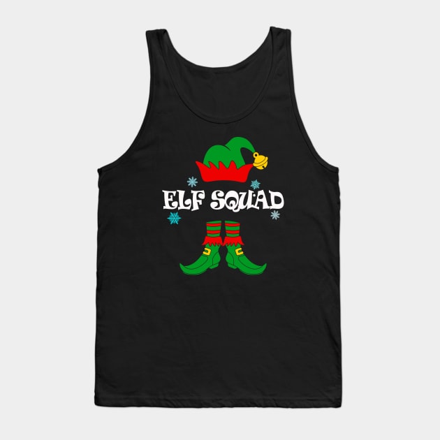 Elf Squad Funny Christmas Holiday Gift T Shirt Tank Top by Curryart